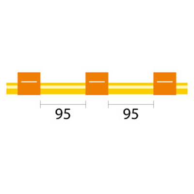[0.89-ORG3B-95-SF-F] Contour Flared End Solva Pump Tube 3tag (95mm) 0.89mm ID Orange/Orange (PKT 6)