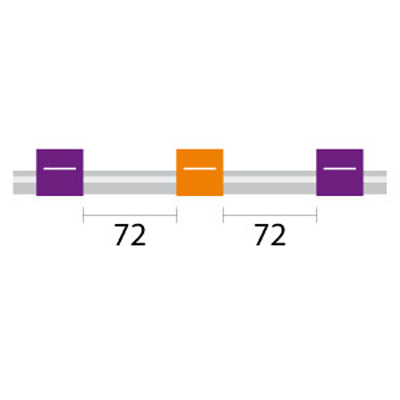 [2.54-PO3B] PVC Pump Tube 3tag 2.54mm ID Purple/Orange (PKT 12)