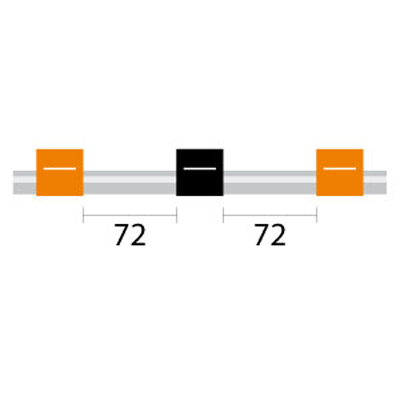 [0.13-OBLK3B] PVC Pump Tube 3tag 0.13mm ID Orange/Black (PKT 12)